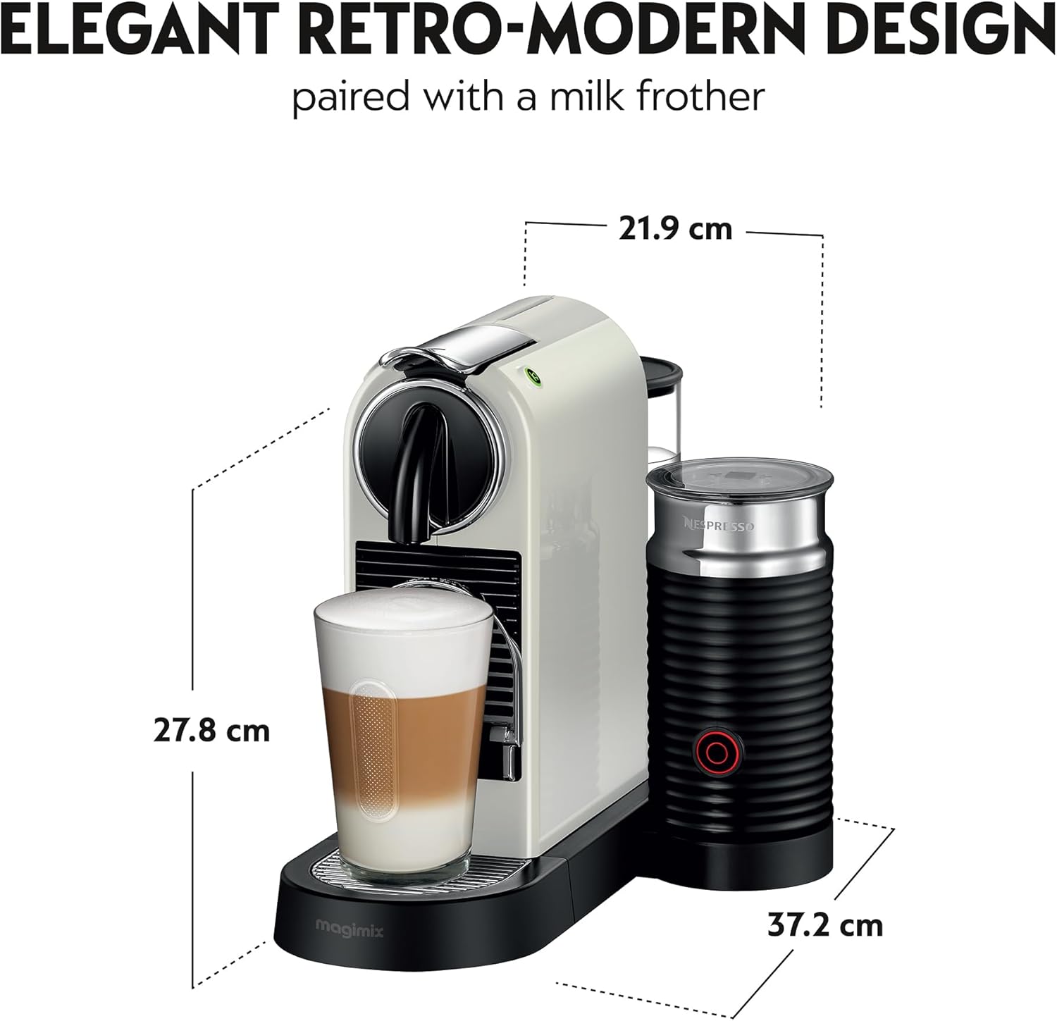 Nespresso Magimix 11319 Citiz und Milchkaffeemaschine, Weiß