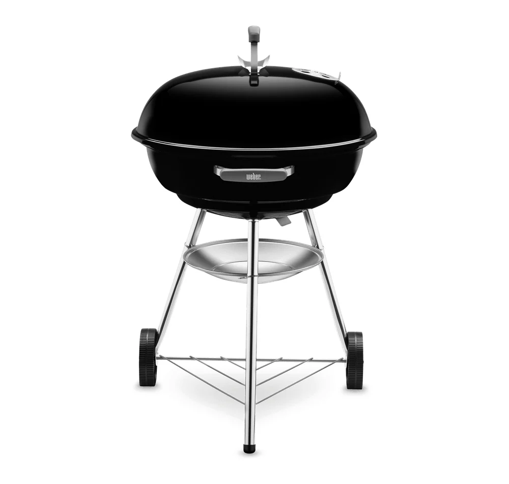 Weber Serie Compact Kettle Barbecue a Carbone 57 cm Nero – Griglia Classica Compatta per Uso Facile e Veloce