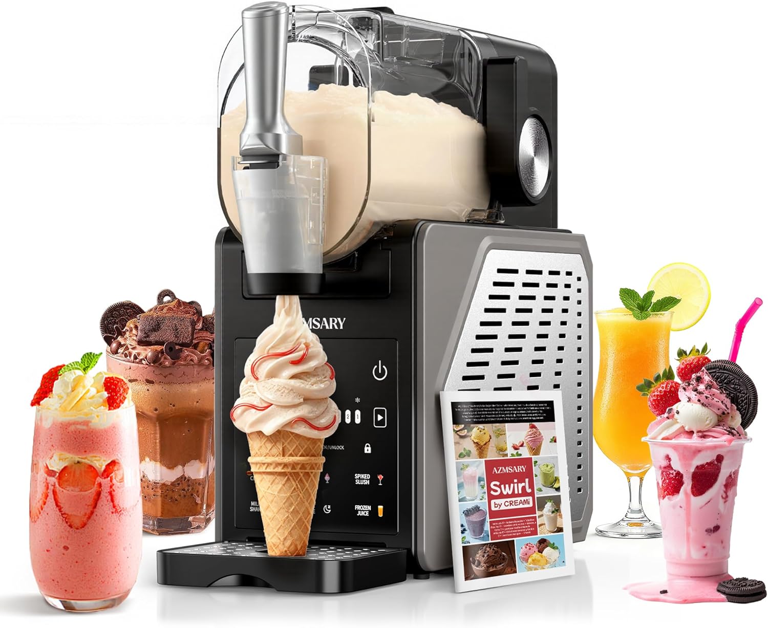 Macchina Slush - Funzionamento semplice con un pulsante da 2,5 l Slushie Maker, nessun ghiaccio necessario, con display a LED, 6 programmi automatici per margarita, frappé, frappé, frappè, facile da