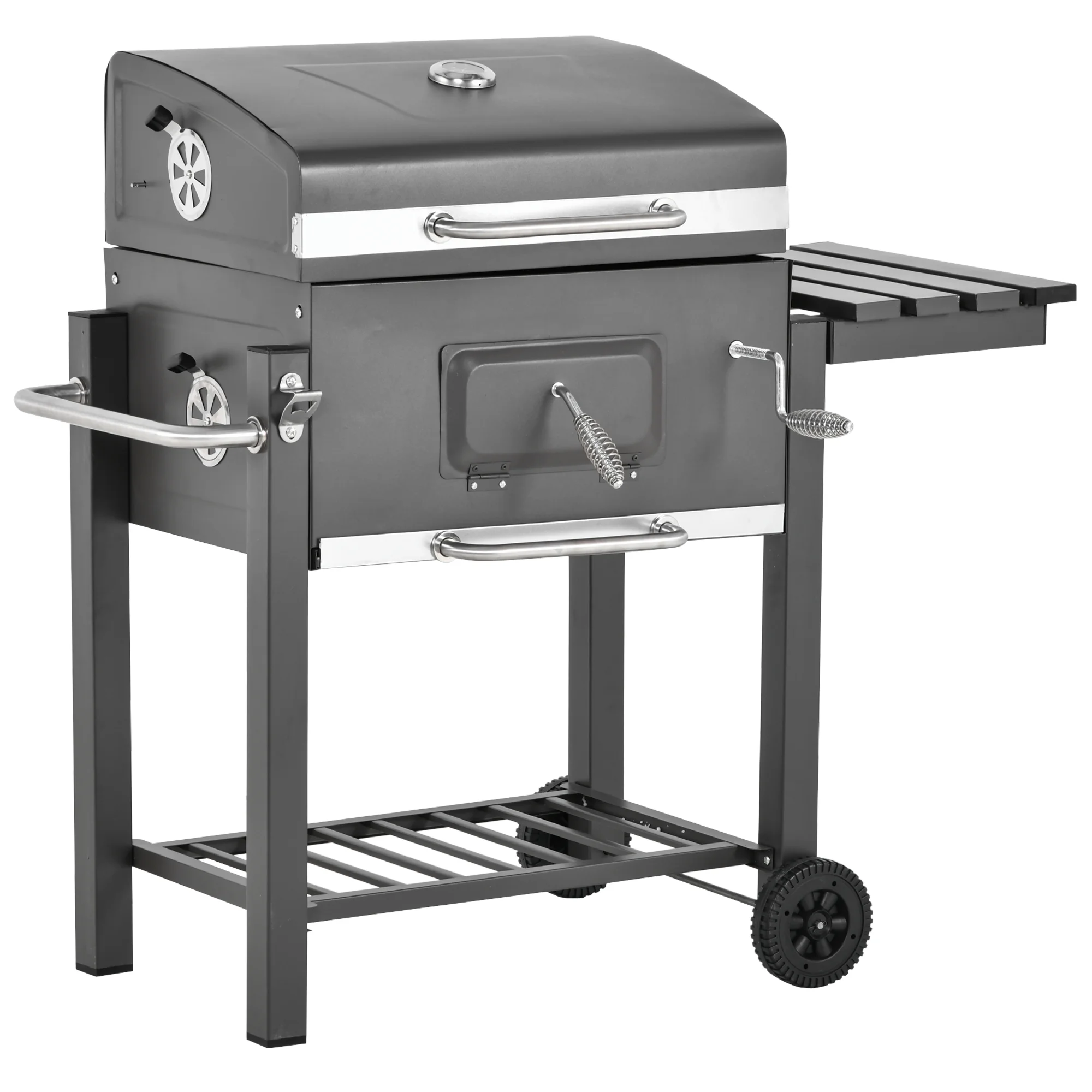 2025 Outsunny houtskoolbarbecue, draagbare buitenbarbecue, grijs