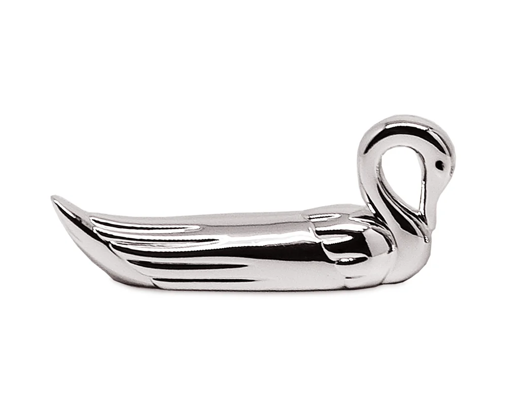 Swan Knife Rest, Set of 6, Silver-Plated