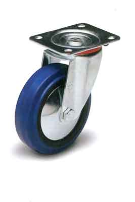 Tuff Grade V30125PS-IR/BR  ~  Caster 5 Inch Swivel Blue Rubber 440Lb Cap