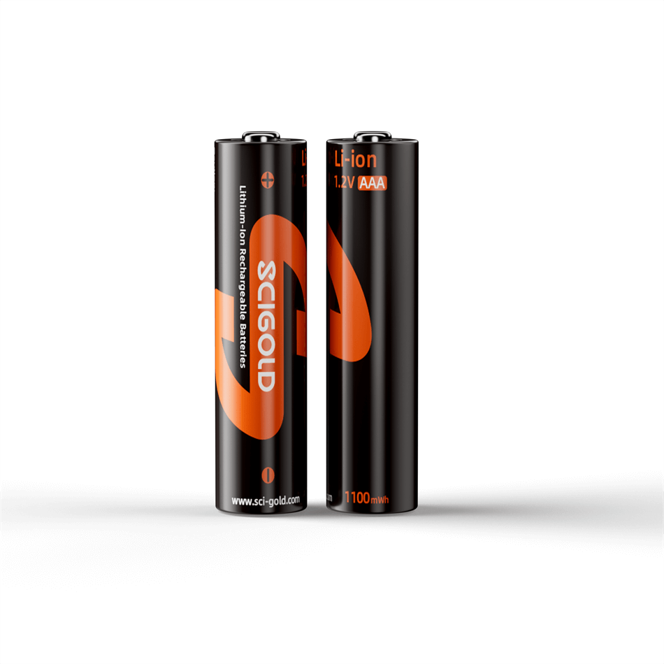 4pcs 1.5V Li-ion AAA Rechargeable Batteries 1110mWh Intense