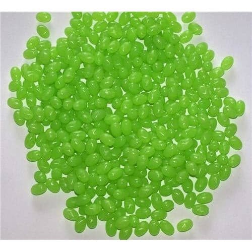 300 x Lumo Soft Glow Beads Green Oval Size 5X8mm Fishing Tackle