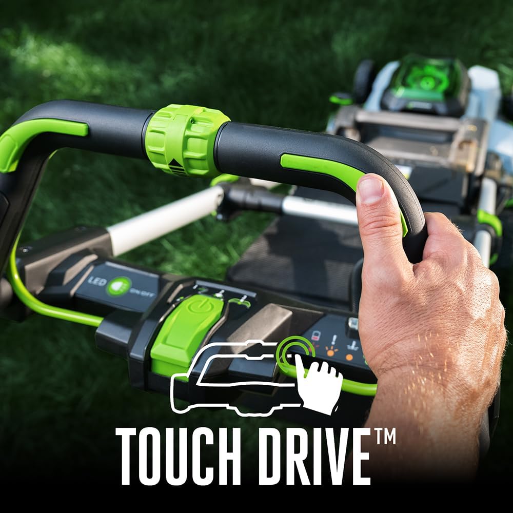 EGO Power+ 21-Inch 56V Self-Propelled Cordless Lawn Mower with 2x 4.0Ah Batteries & Rapid Charger, Black