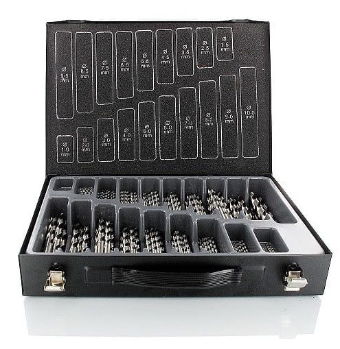 ABRABORO AB14015000 - Zestaw wierteł do metalu 170 szt. HSS-R DIN 338 1 - 10 mm