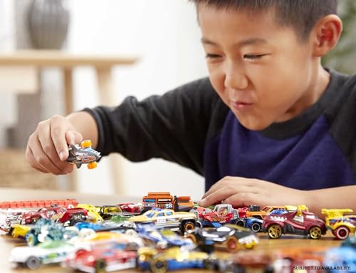 ​Hot Wheels City   Mega Dino Trasportatore, pista da corsa che si trasforma in un T Rex & Confezione da 20 Macchinine, Veicoli in Scala 1:64 Assortiti : Giochi e giocattoli