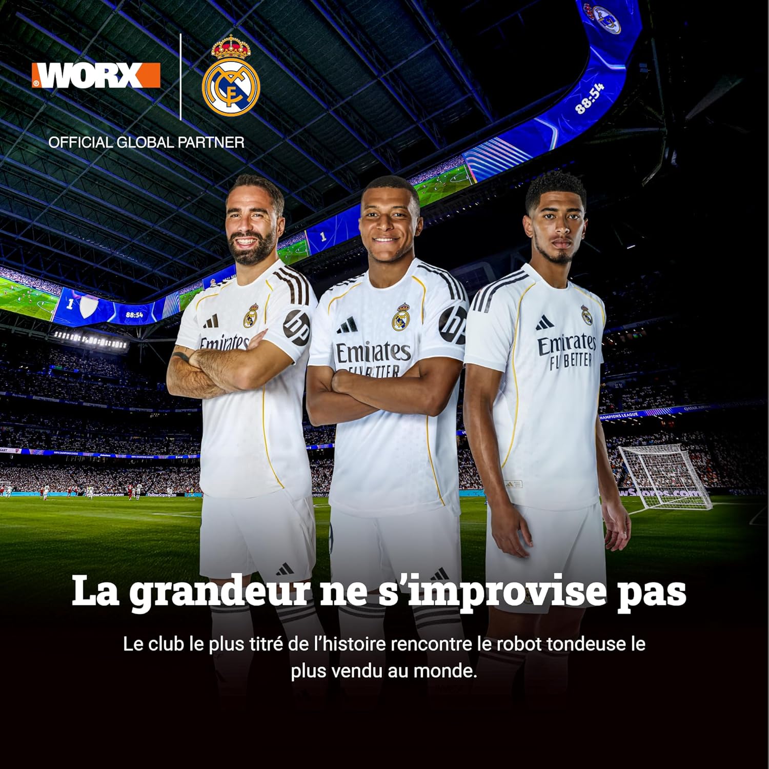 WORX LANDROID Vision WR206E.1, Robot Tondeuse sans Fil périphérique 600 m² Surf.Max 700 m², Installation en 30 Min, Caméra 4K + IA Adaptative, évite Tous Les Obstacles, Coupe des Bordures, Multizone