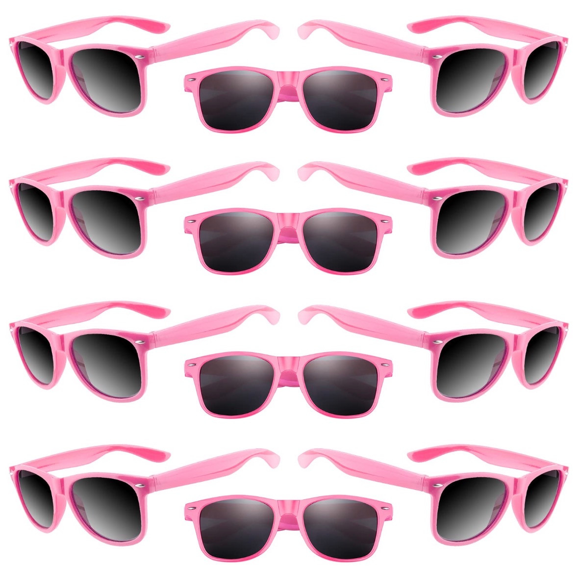 Girls Sunglasses | Kids Neon Pink Iconic 80's Sunglasses 100% UV 13006