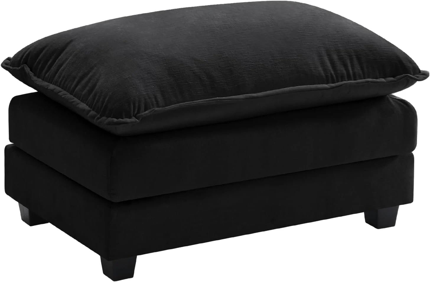 111.4 Inch L-Shaped Modern Sofa Modular Cloud Sofa Ottoman 4-Seater Chenille Deep Seat Sofa