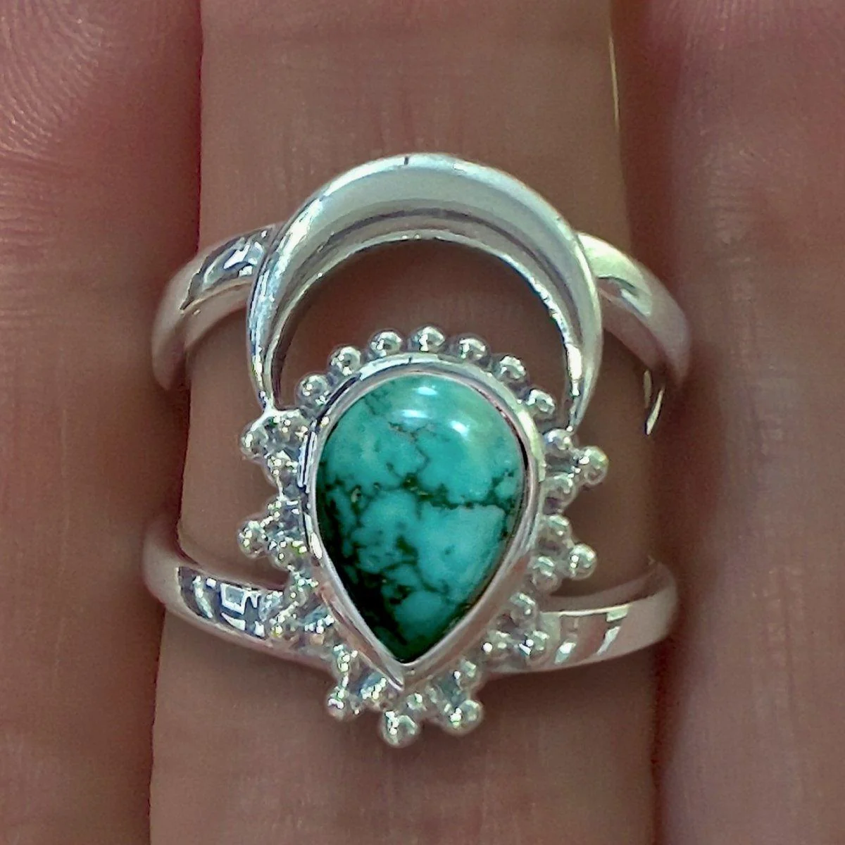 Laihas Boho Moon Turquoise Ring