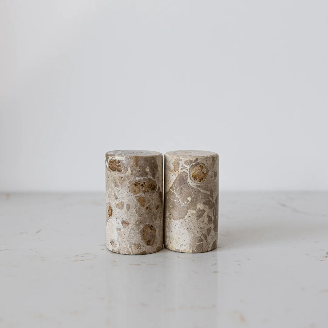 Chocolate Marble Salt & Pepper Shakers