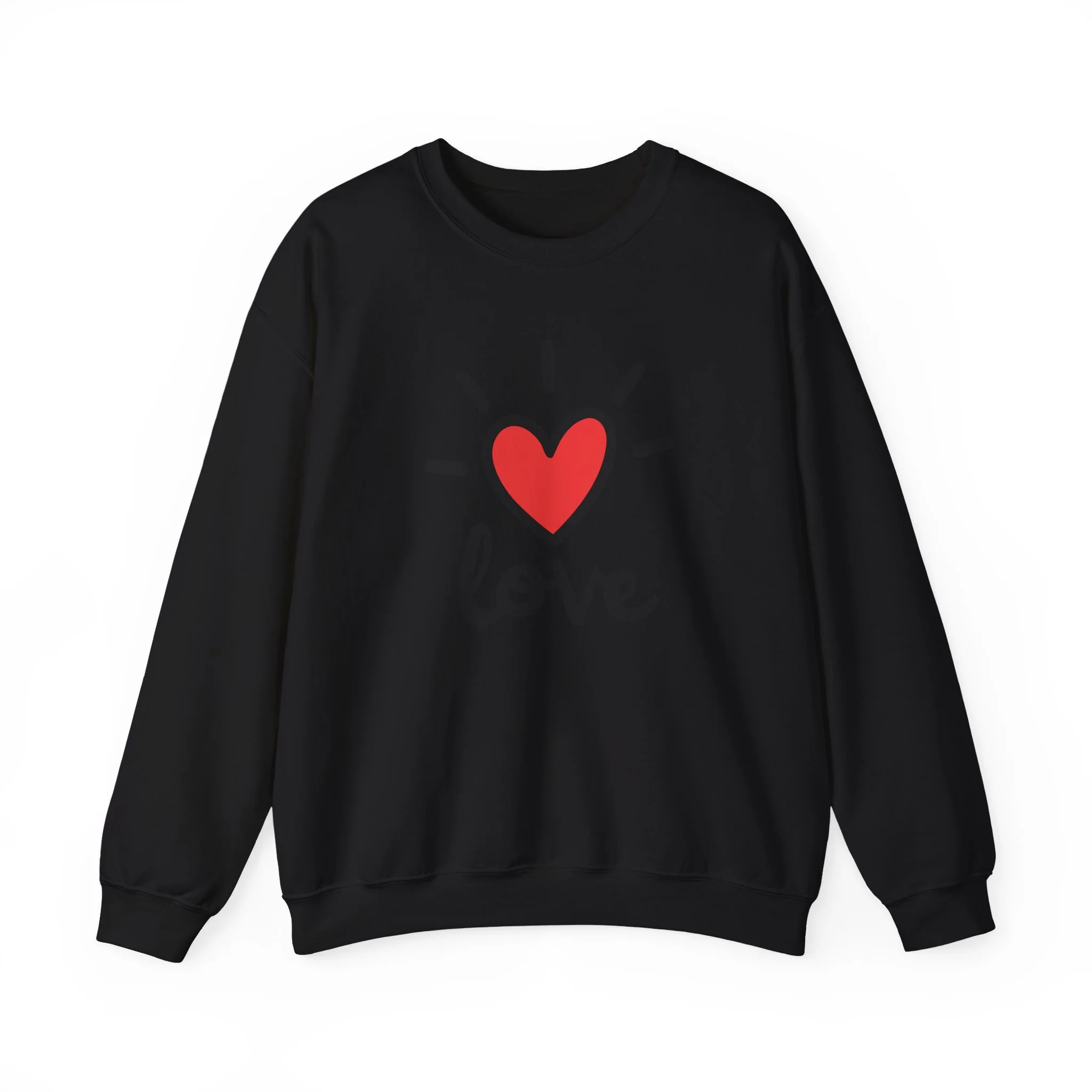 Love Heart Crewneck Sweatshirt - Red Heart 