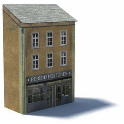 Background Terrace Shop (tan, 6 windows, 3 levels)