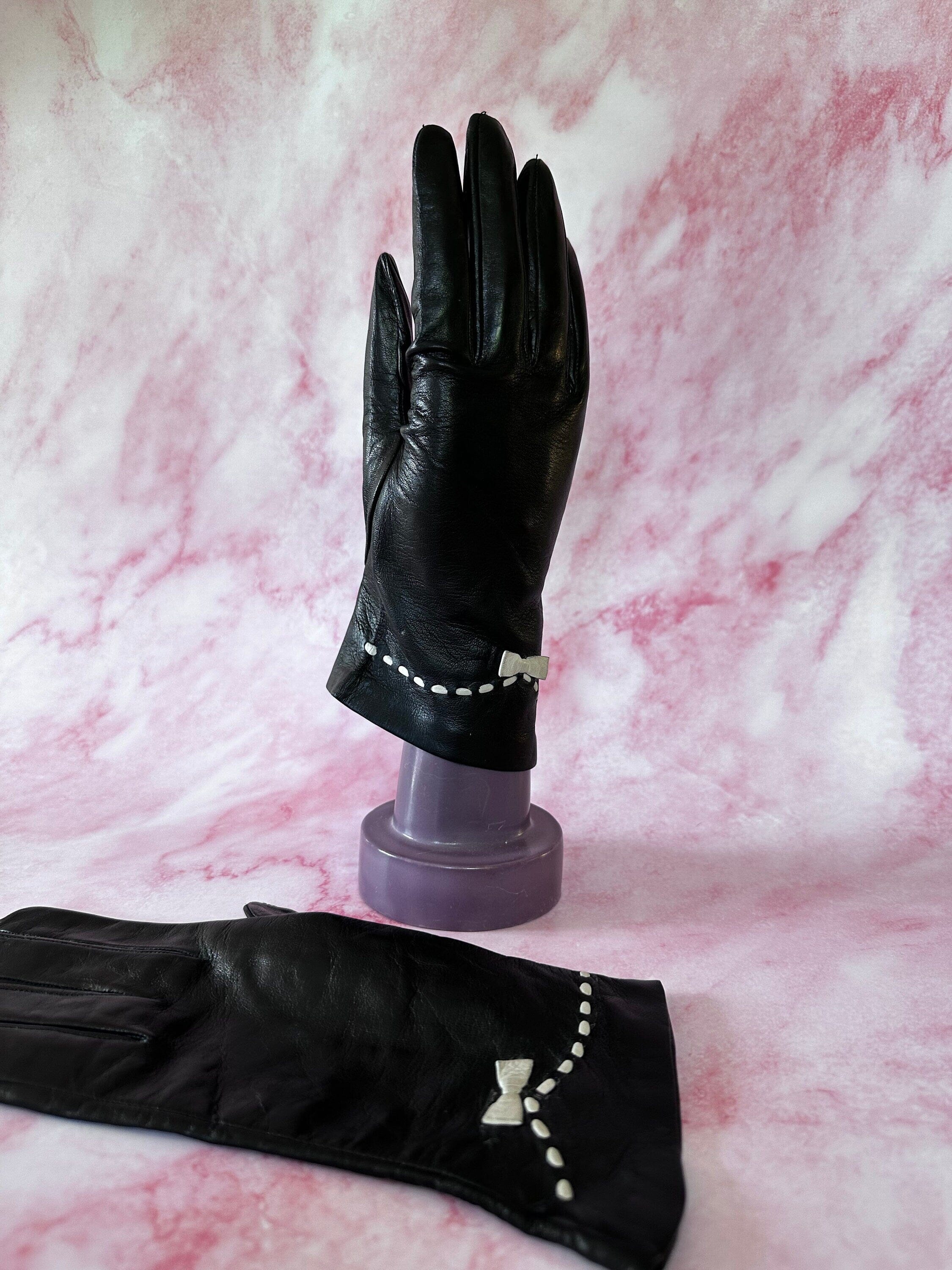 1990s does 1940s Silk Lined Leather Gloves