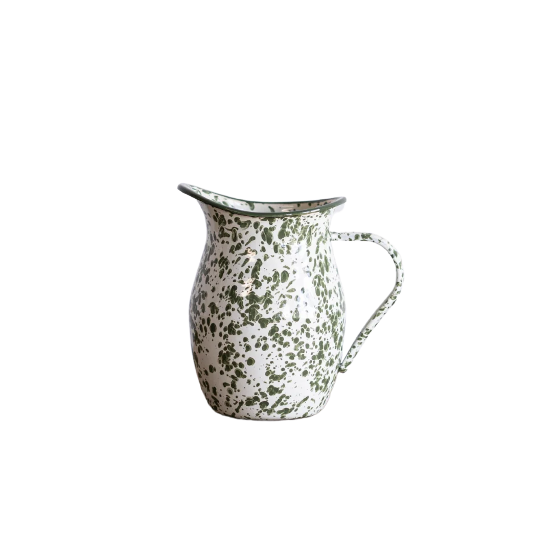 Speckled Green Ceramic Pitcher