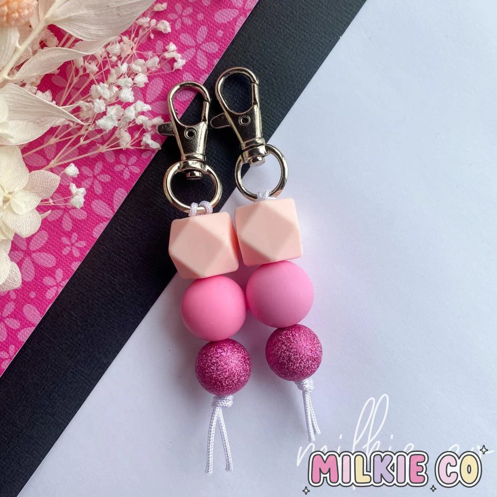 Mini Barbie Beaded Keychain