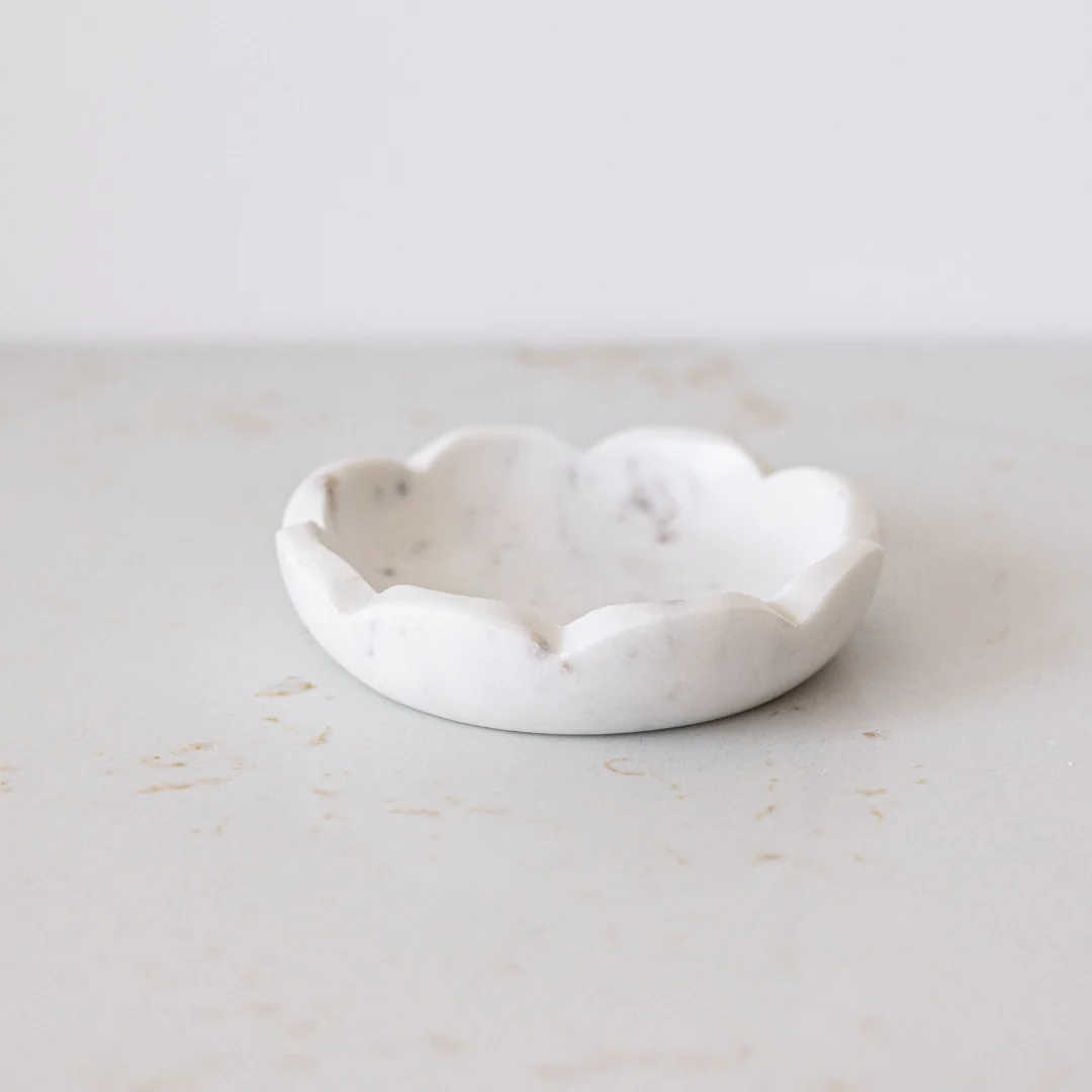 Marble Petal Bowl