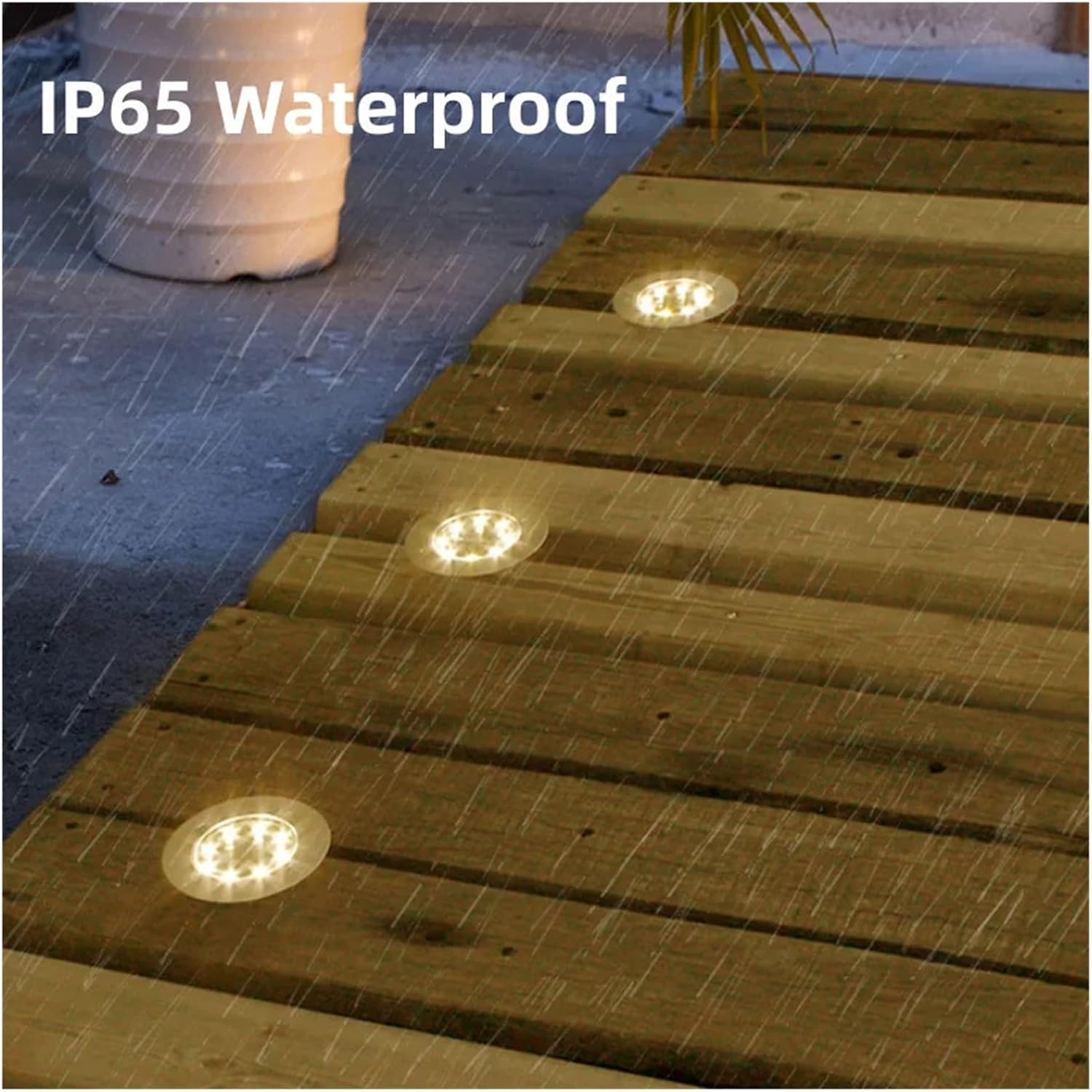 So LED-Deckleuchten, helle Außenwege, Strahler, energieeffiziente Untergrundlampen für Garten, IP65 wasserdicht, einfache Installation, weißes Licht, 4 Stück