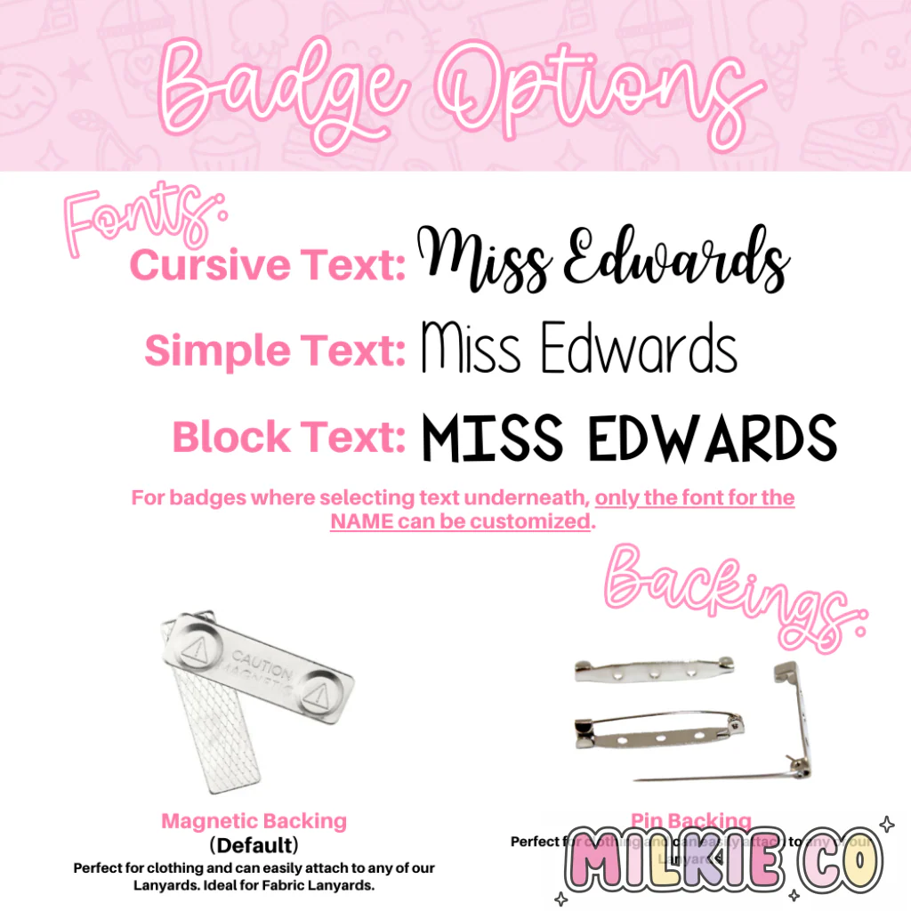 Name, Text & Picture Badges