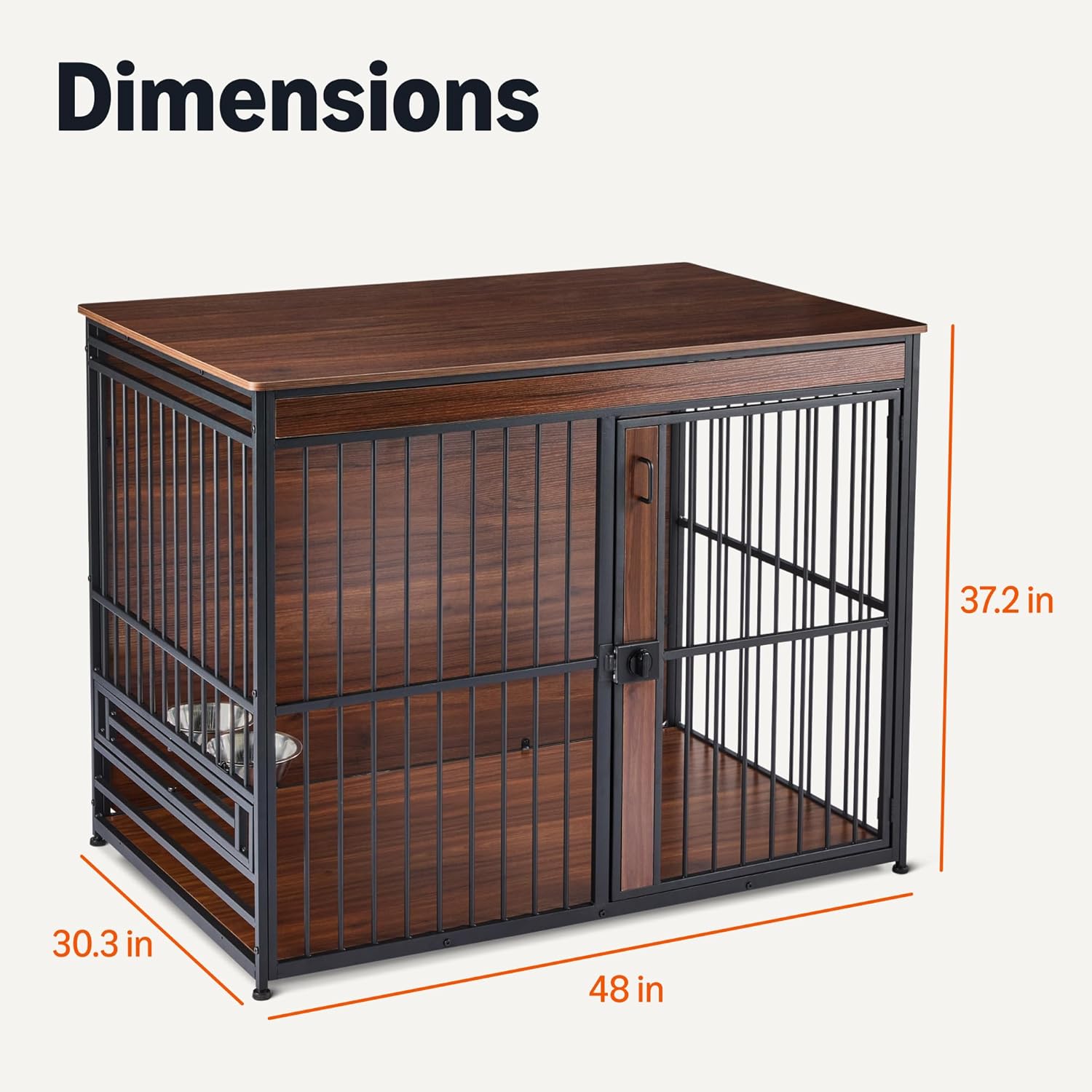 Amazon Basics Furniture Style Dog Crate, 48 Inches