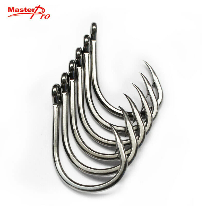 20Pcs Chemically Sharpened 4X Strong Live Bait Hooks Size 7/0 Fishing Tackle