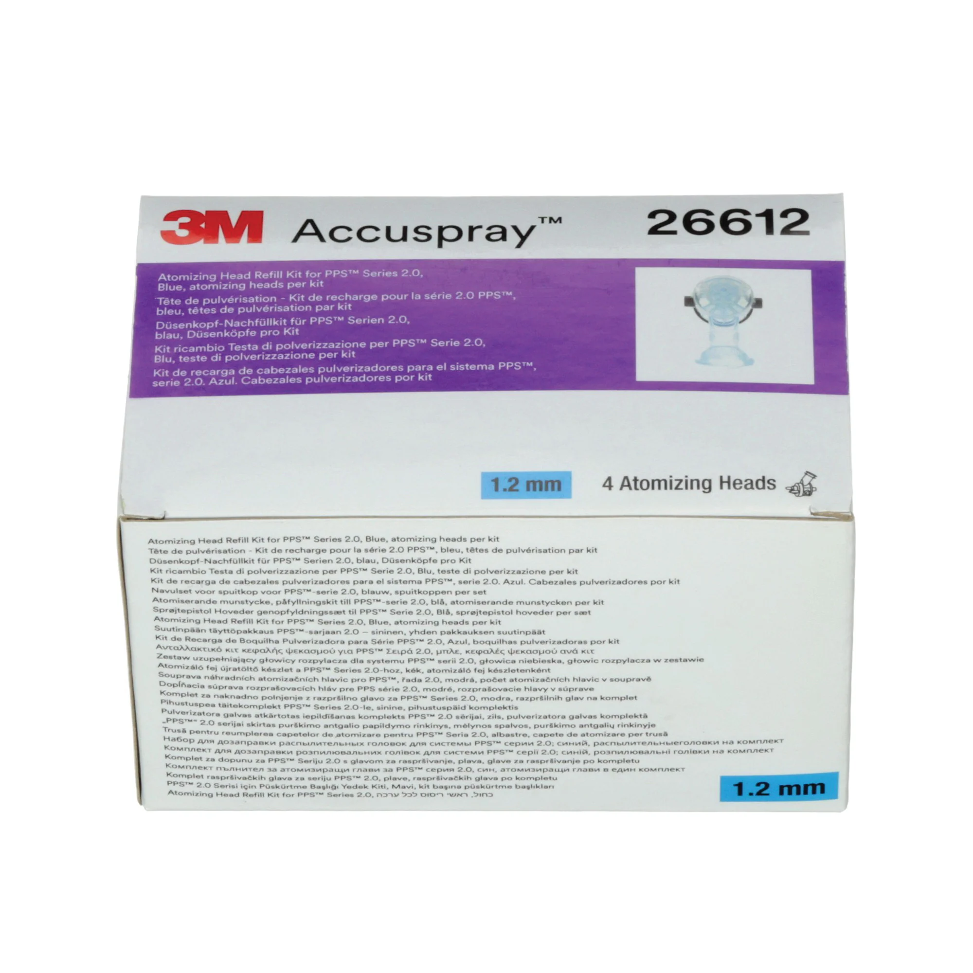 3M Accuspray 26612  ~  Accuspray Atomizing Head Refill Pack for PPS Series 2.0, blue, 1.2 mm