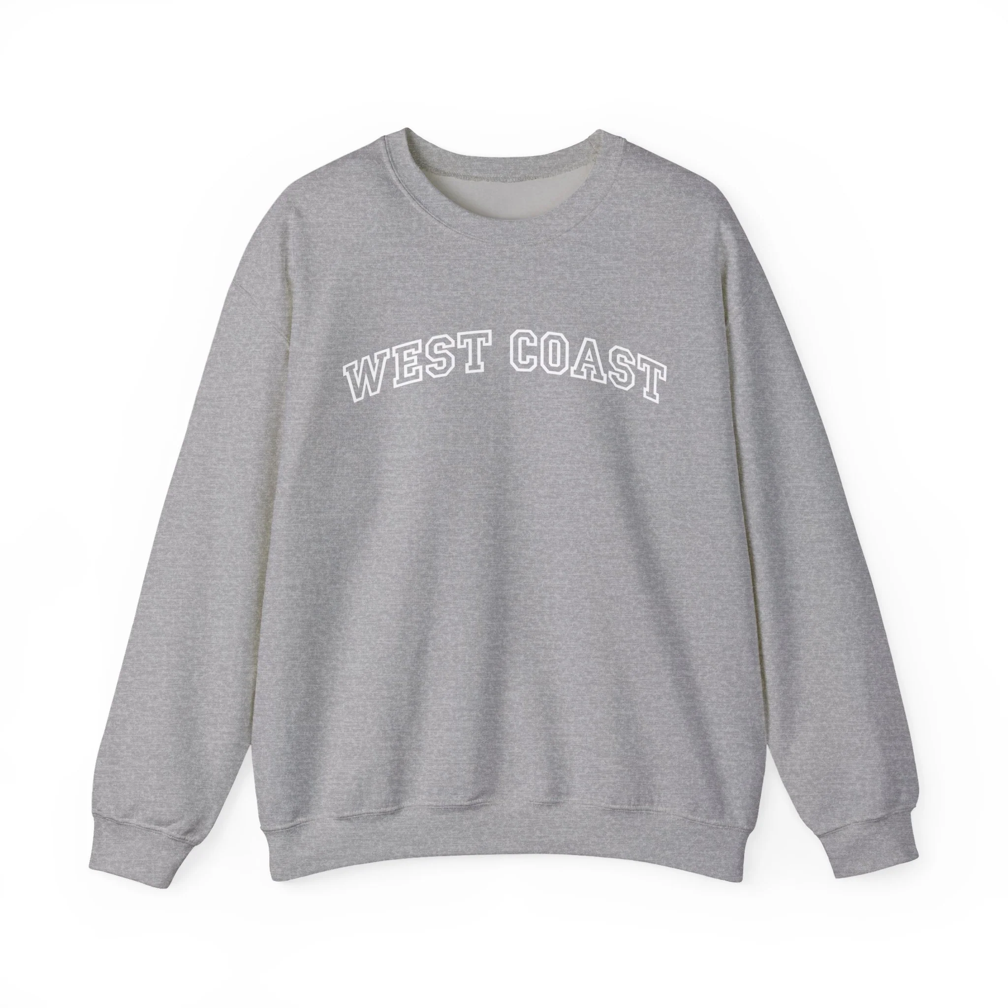 West Coast Crewneck Sweatshirt - Classic Arched Text Pullover