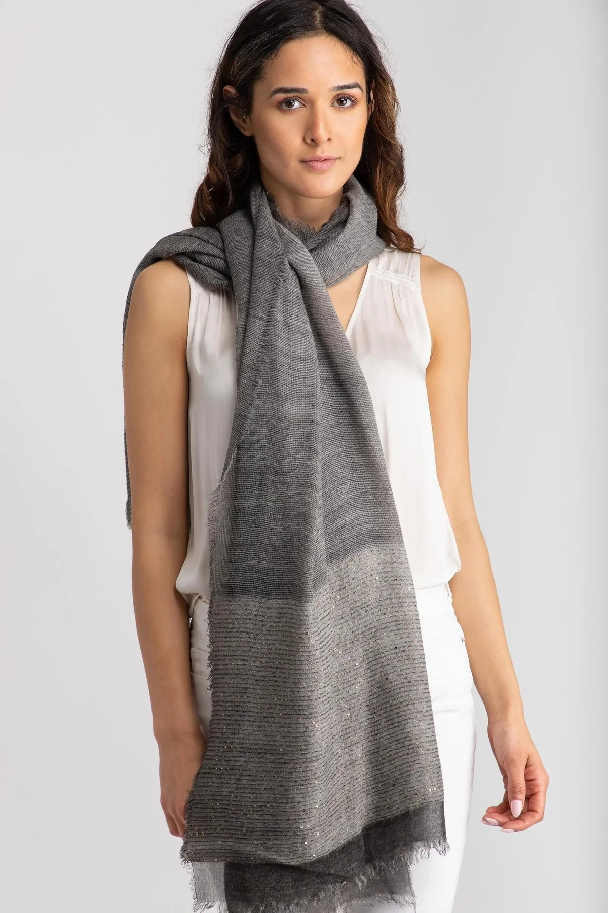 Lenox Light Grey Scarf