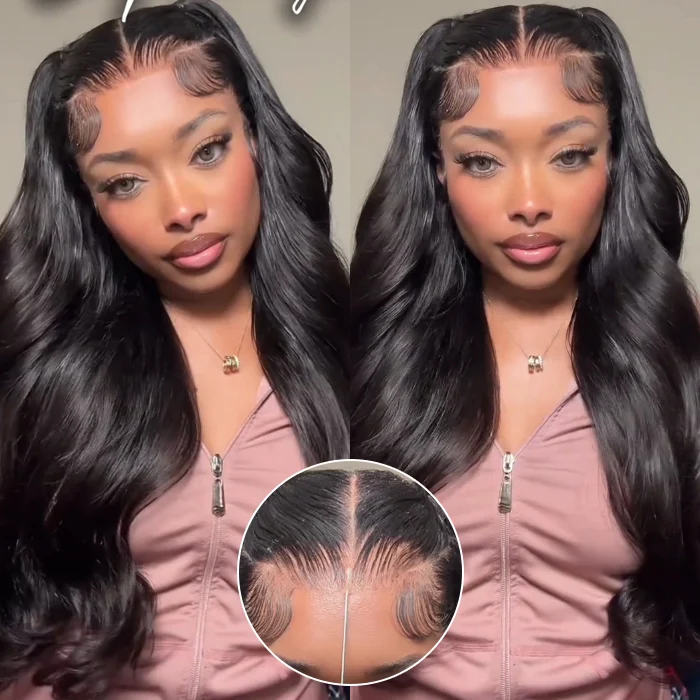 Pre All Everything Bye-Bye Knots Glueless Wig Pre Cut HD Lace Body Wave Human Hair Wigs With Pre Plucked Hairline