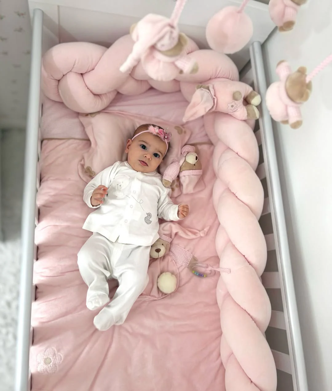 Baby Pyjama Set | White & Grey
