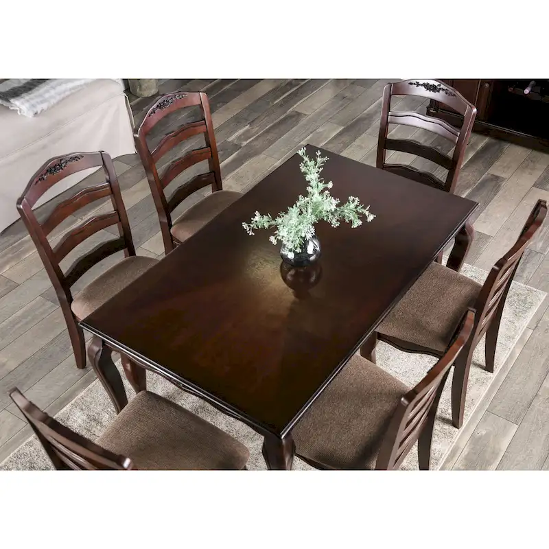 Traditional Dark Walnut Dining Table (60