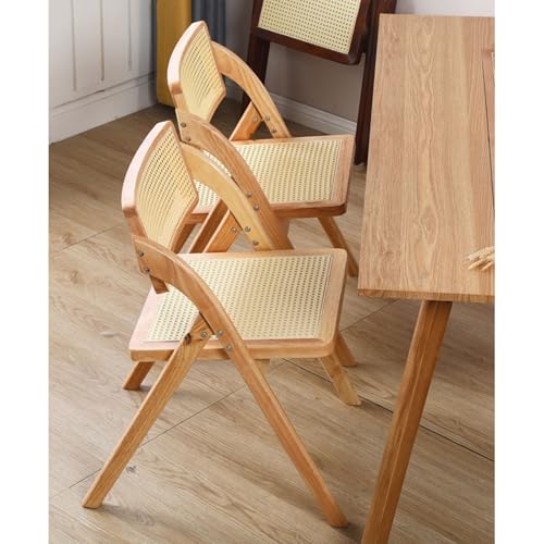 Sedie pieghevoli moderne in legno impilabili con sedile posteriore in rattan, ideali per sala da pranzo, cucina, balcone, sedia laterale senza braccioli con seduta larga, mobili comodi ed eleganti per : Amazon.it: Casa e cucina