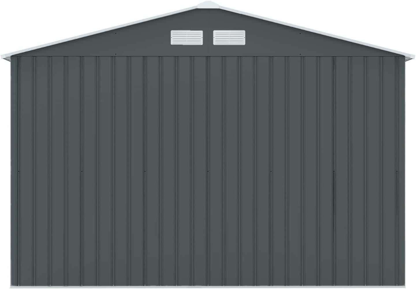 S200 XXL Metall Gerätehaus 277x191x192cm Geräteschuppen Garten Schuppen Gartenhaus Satteldach (Anthrazit)