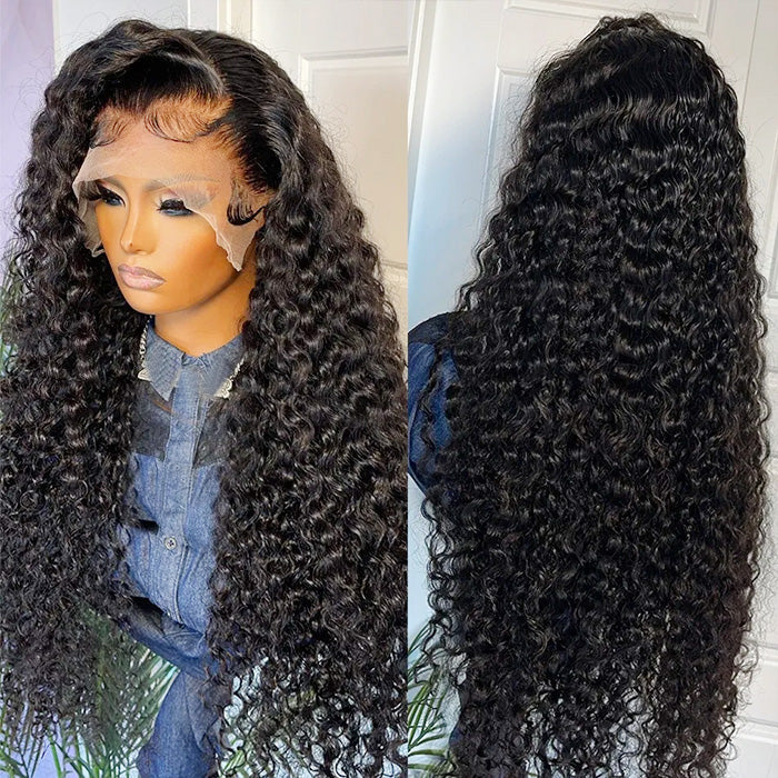 Skin Melt HD Lace Brazilian Curly Human Hair Front Lace Wigs For Women
