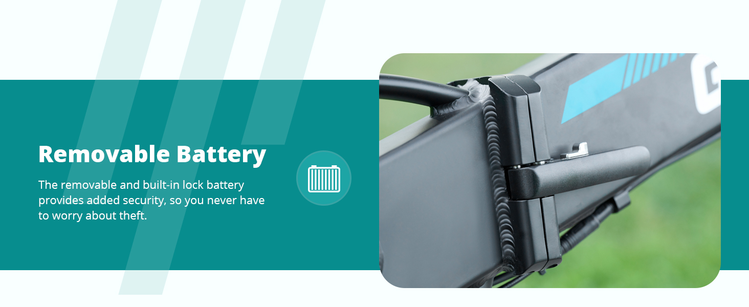 ebike with removable battery