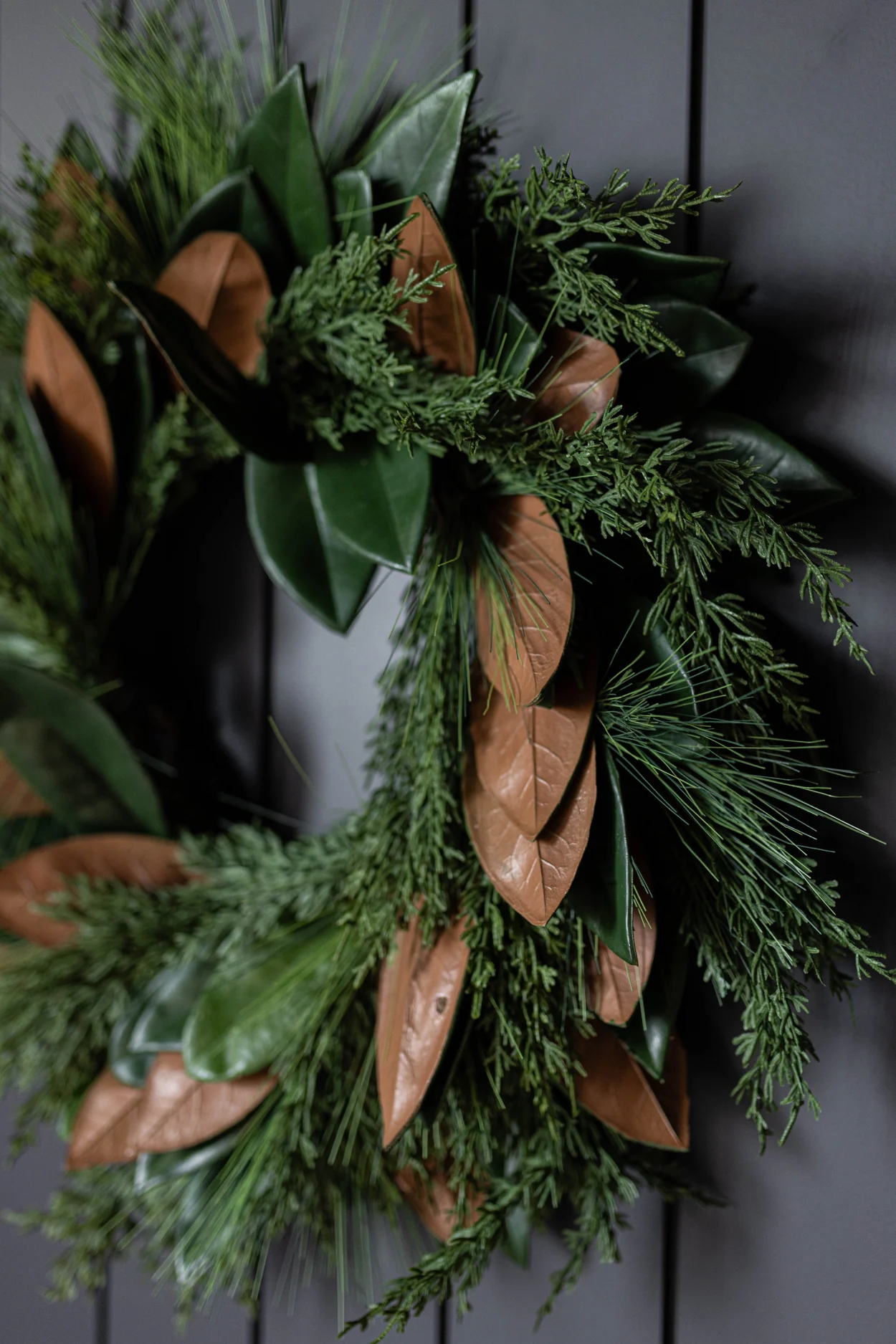 Magnolia Norfolk Cypress Mixed Real Touch Wreath - 24