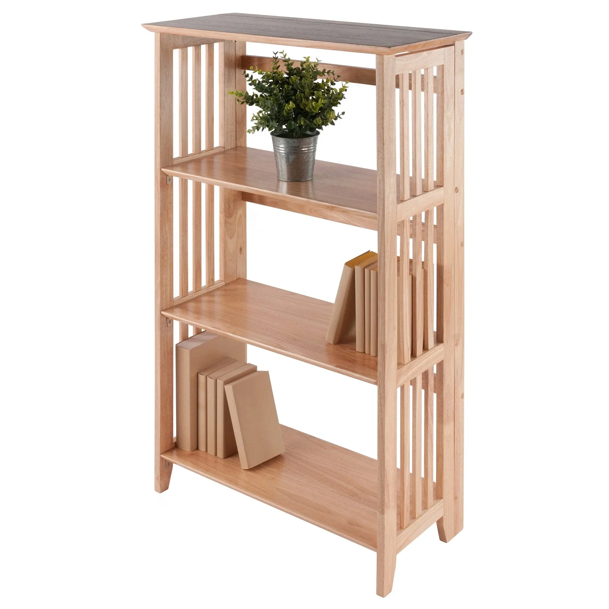 3-Section Foldable Shelf, Natural Finish