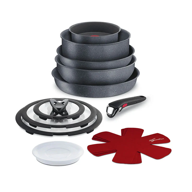 Lagostina Batteria di Pentole Ingenio Mineralis Green Set 13 pezzi