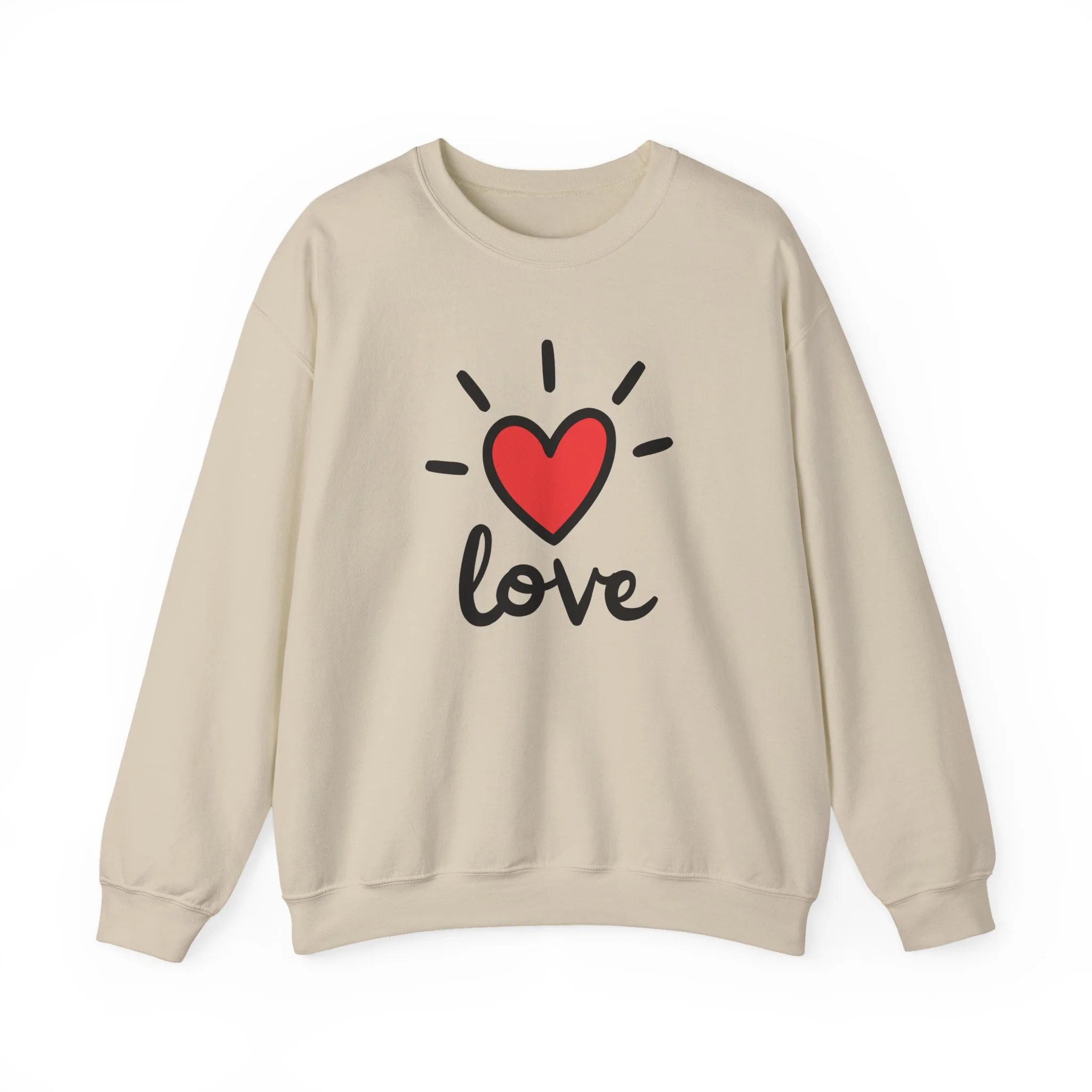 Love Heart Crewneck Sweatshirt - Red Heart 
