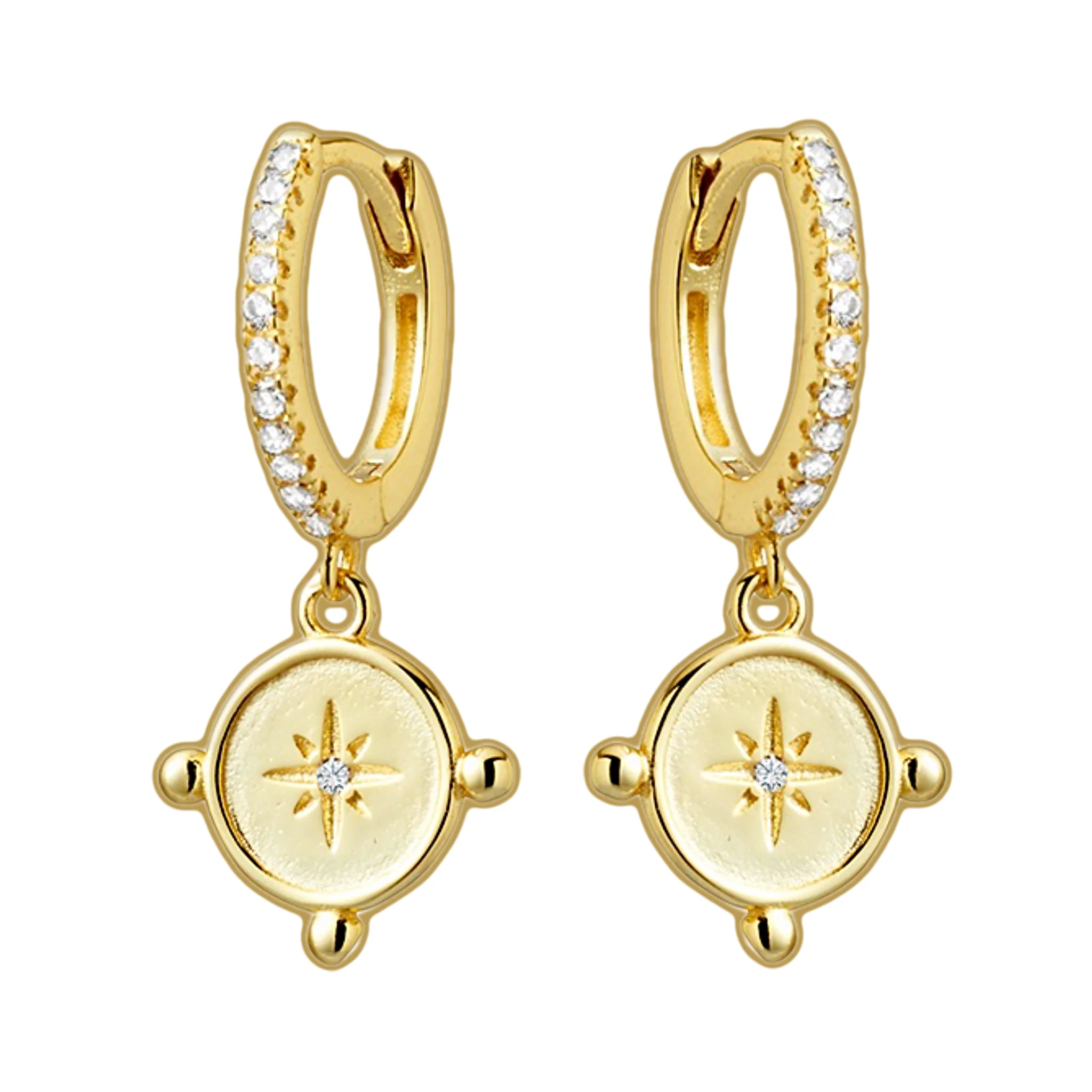 Laihas Starlit Celestial Gold Hoop Earrings