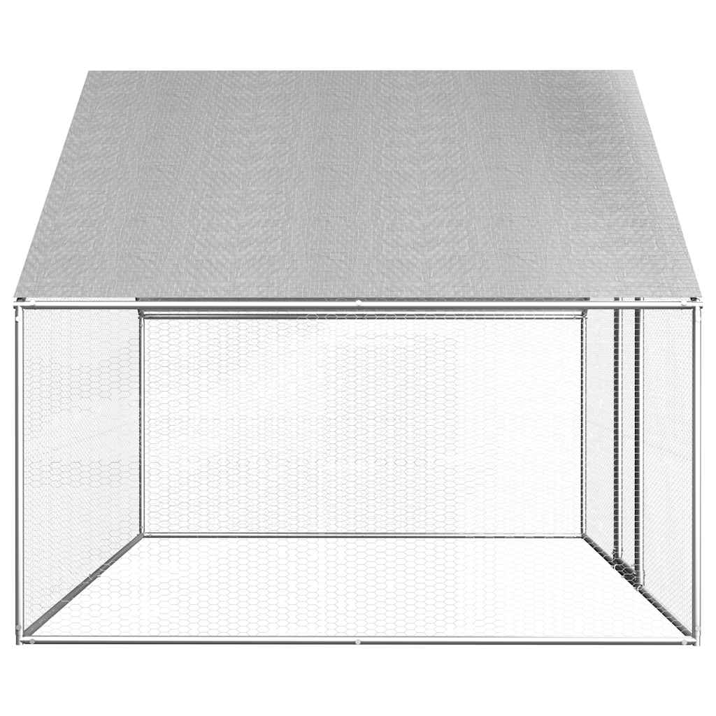 Gabbia per Polli da Esterno 2,75x2x1,92m in Acciaio Zincato