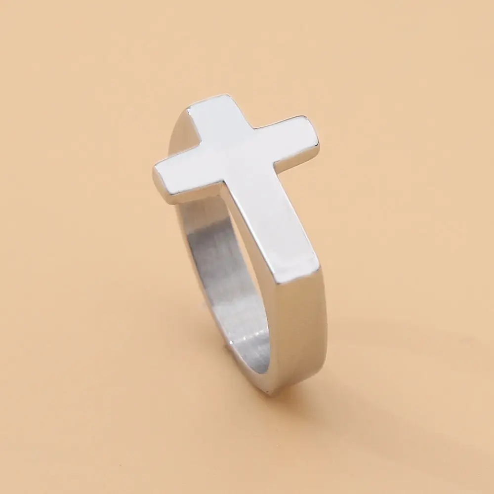 Mens Cross Ring | Hip Pop Jewelry | Ring with Cross | Gift for Him
