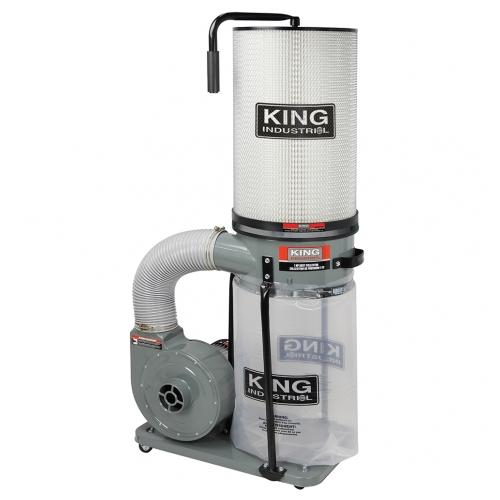 King Canada KC-2405C/KDCF-2400  ~  Dust Collector 1 HP 110V 700 CFM w/Canister Filter