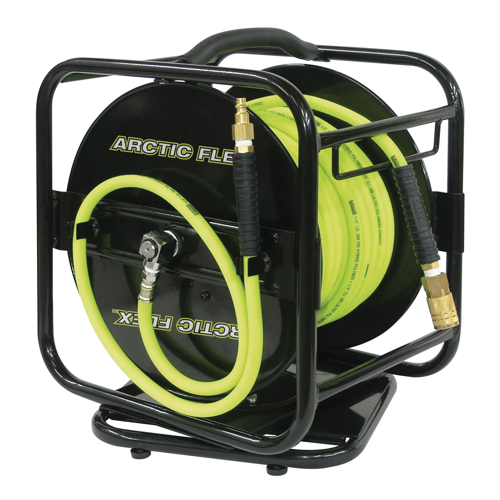 King Canada K-10014FRL  ~  Industrial Manual Air Hose Reel (1/4 Inch x 100 ft)
