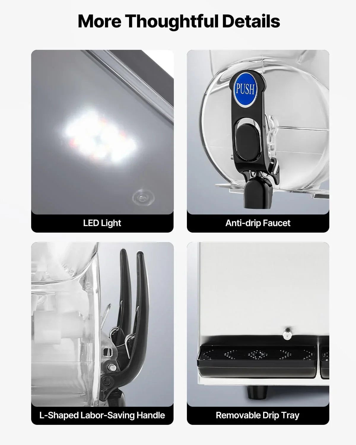 VEVOR Slushy Machine 15Lx2 Double Tank Commercial Margarita Machine 120 Cups Stainless Steel