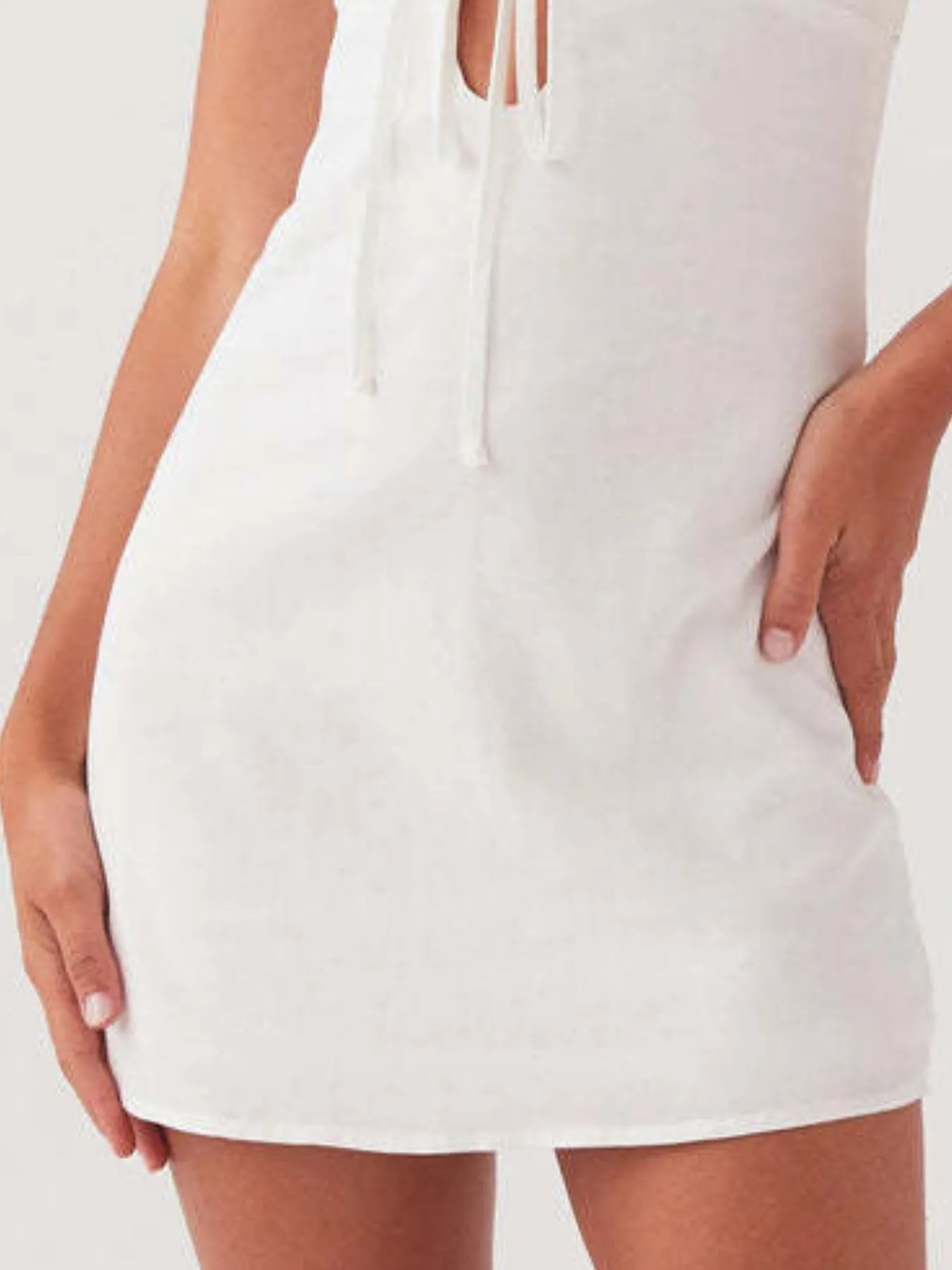 Tie-Front Mini Cami Dress