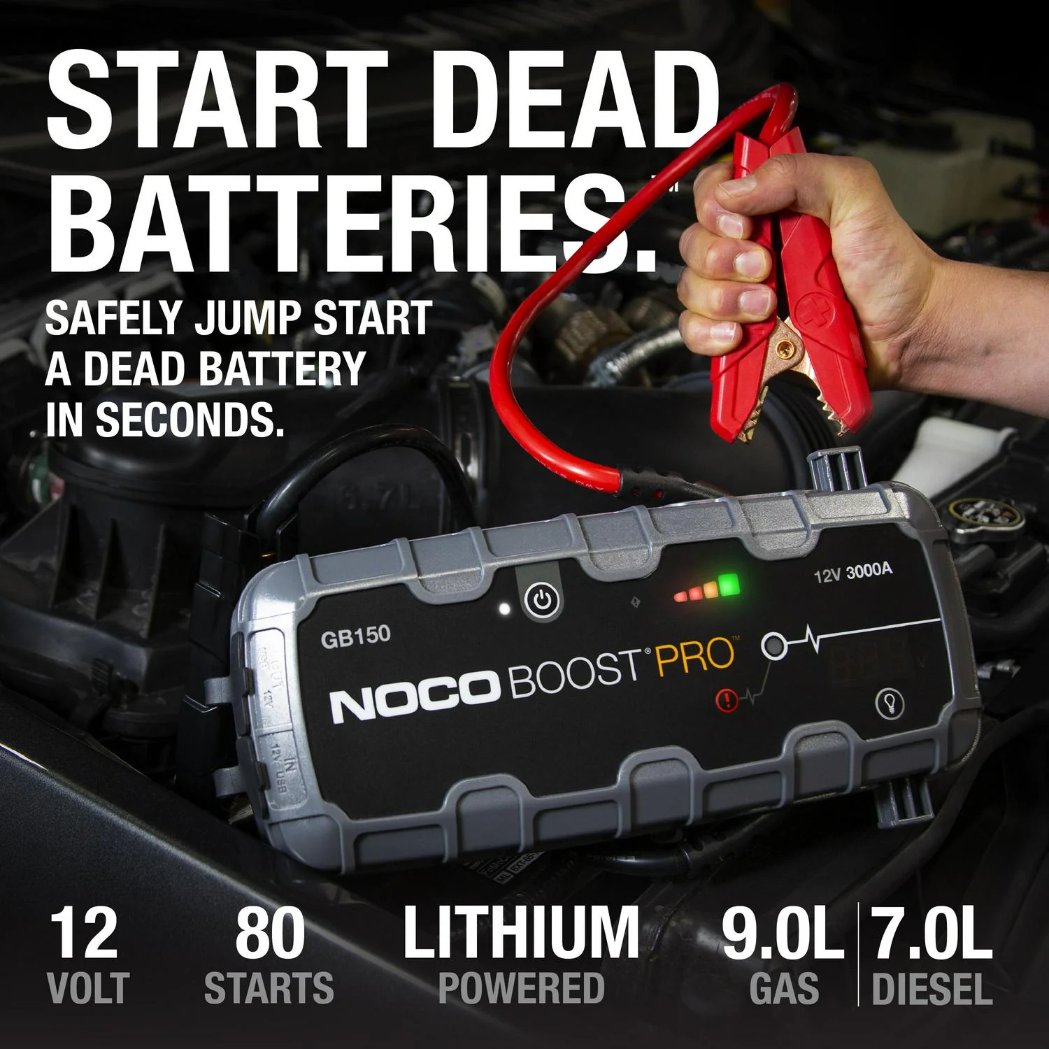Boost Pro GB150 3000A 12V UltraSafe hordozható lítium bikázó