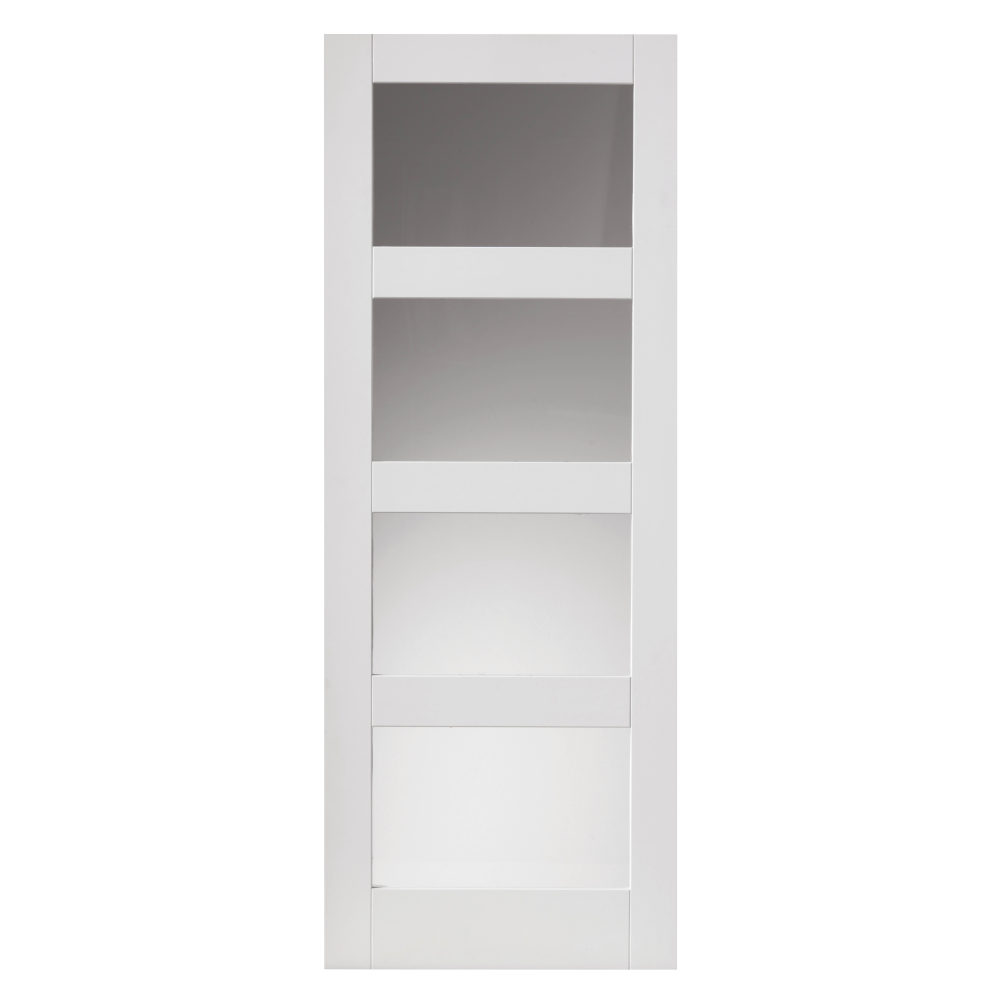 J B Kind Cayman White Glazed Internal Door