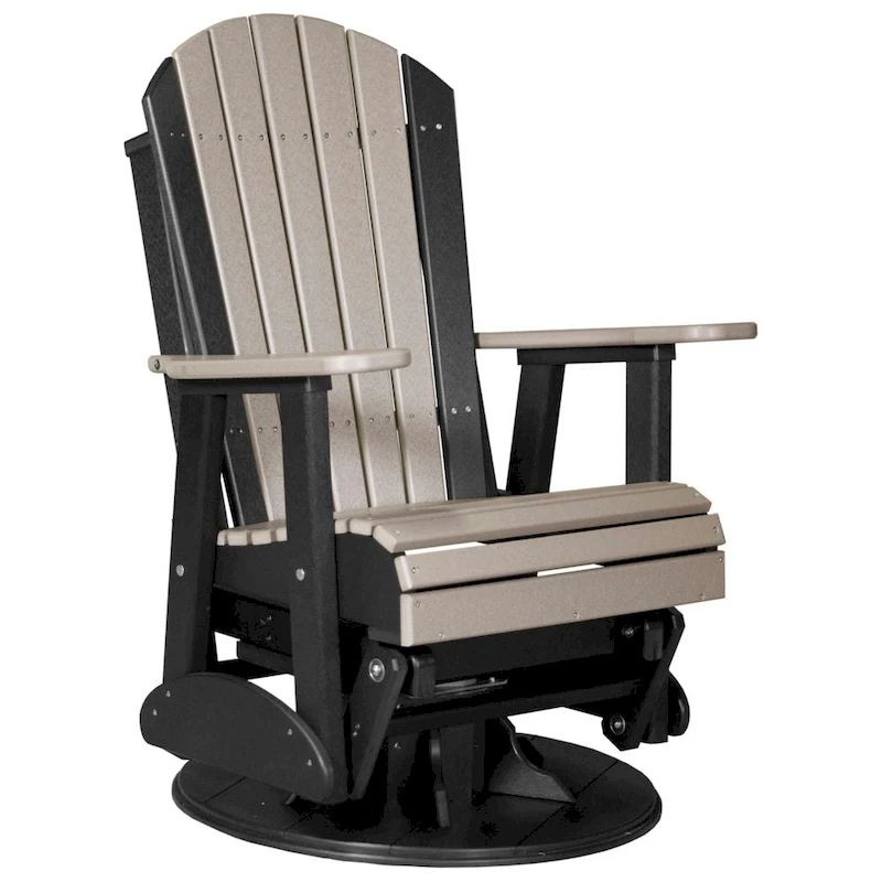 Poly Lumber Adirondack Swivel Glider Chair
